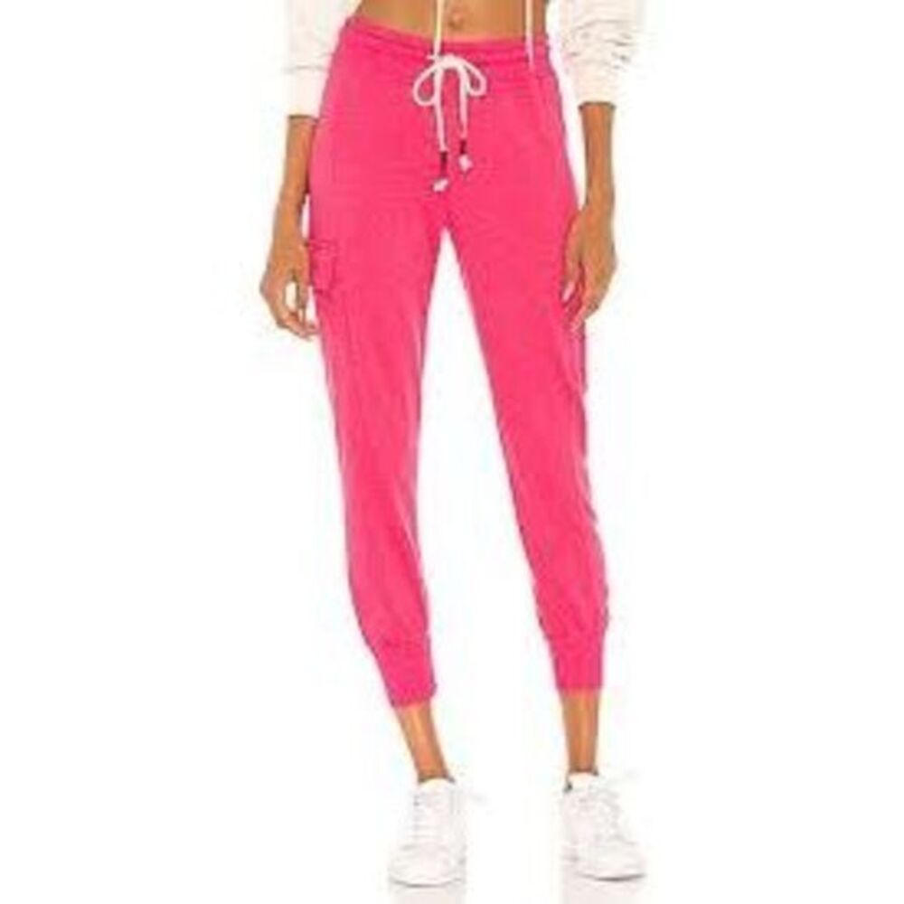 Sundry Hot Pink Drawstring Track Joggers